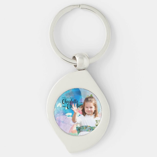 Princess  Charlotte Elizabeth  6th Birthday Magnet Keychain (Front)