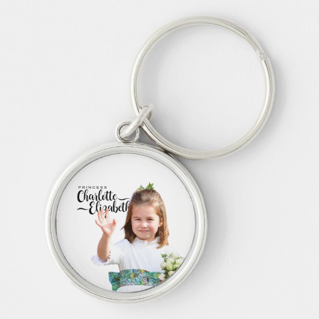 Princess  Charlotte Elizabeth  6th Birthday Magnet Keychain (Front)