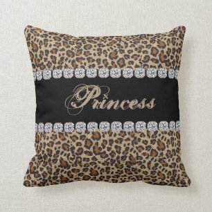 Princess Cheetah Bling Look Pillow Gift