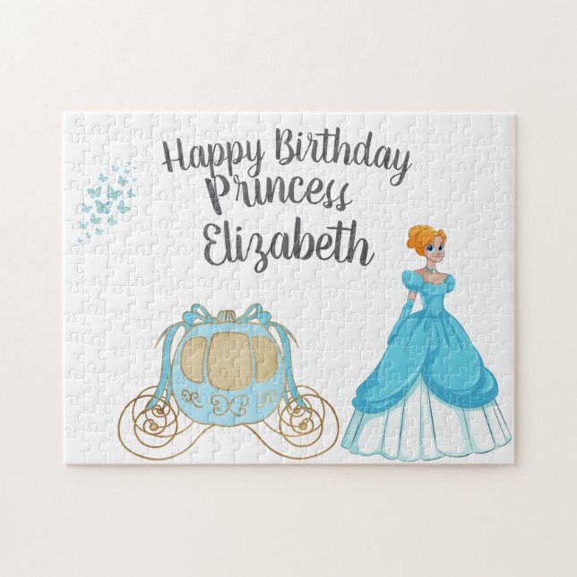 Princess Cinderella Birthday Party Decoration Jigsaw Puzzle (Horizontal)