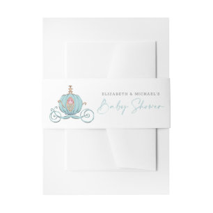 Princess Cinderella Carriage   Girl Baby Shower Invitation Belly Band