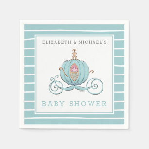 Princess Cinderella Carriage Girl Baby Shower Napkin