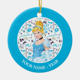 Princess Cinderella Cinderella Add Your Name Ceramic Ornament
