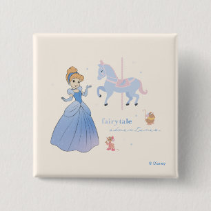 Princess Cinderella   Fairytale Adventures 2 Inch Square Button