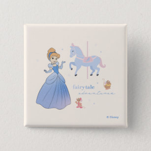 Princess Cinderella   Fairytale Adventures 2 Inch Square Button