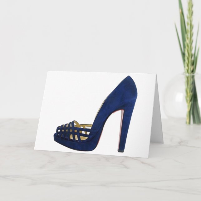 Princess Cinderella Quote Blue Suede Shoes Thank You Card (Front)