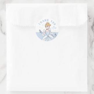 Princess Cinderella | Watercolor Birthday Classic Round Sticker
