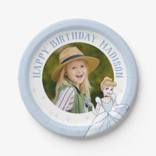 Princess Cinderella   Watercolor Birthday Paper Plate