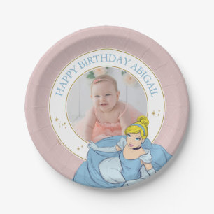 Princess Cinderella   Watercolor Birthday Paper Plate