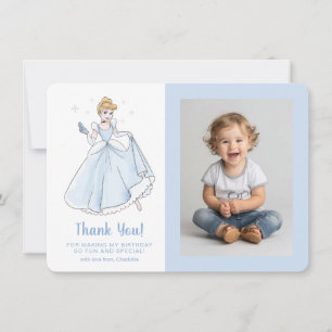 Princess Cinderella   Watercolor Birthday Thank You Card
