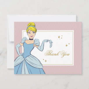 Princess Cinderella   Watercolor Birthday Thank You Card