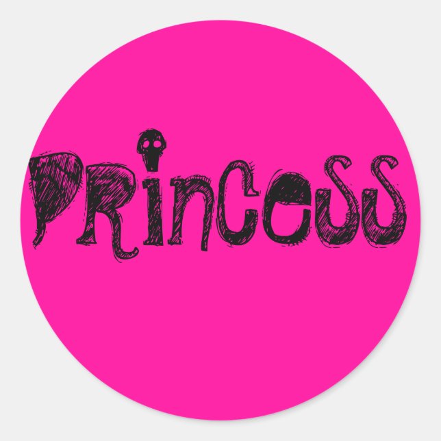 Princess Classic Round Sticker (Front)