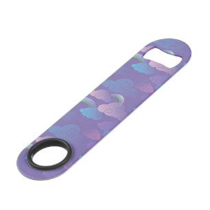 Princess Cloudy Sky Purple Blue Clouds Unicorn Bar Key