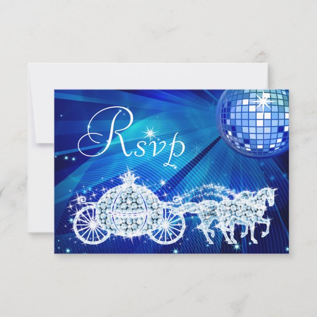 Princess Coach & Hors & Disco Ball RSVP (Devant)