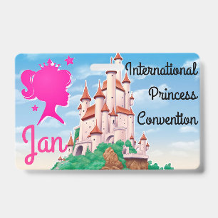 Princess Convention Badge Personalize Party Favour