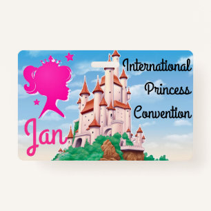 Princess Convention Badge Personalize Party Favour