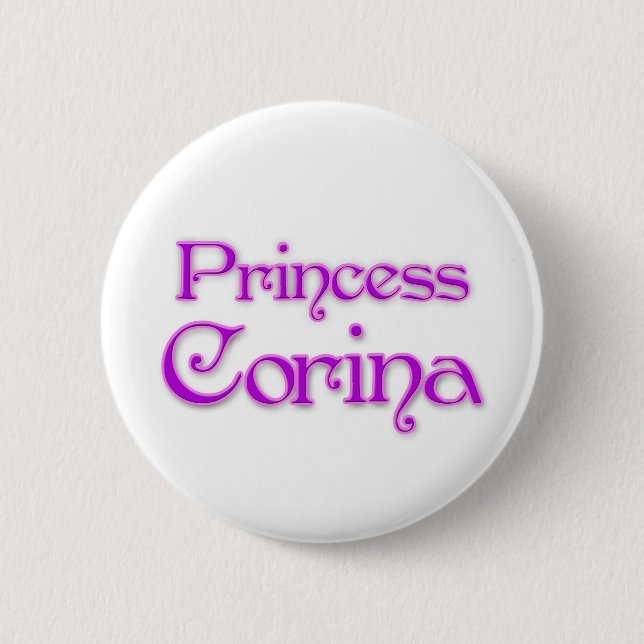Princess Corina 2 Inch Round Button (Front)