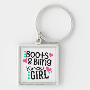 Princess Cowgirl Bling Country Western Horse Lover Keychain