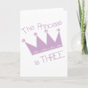 Princess Crown 3rd Birthday Tshirts and Gifts Card