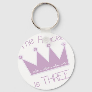 Princess Crown 3rd Birthday Tshirts and Gifts Keychain