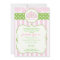 Princess Crown Baby Shower Invitations Pink Green