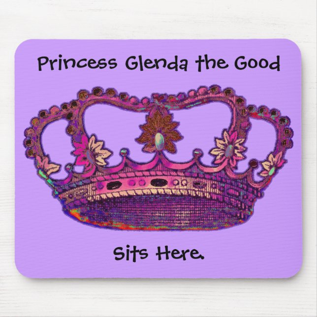 Princess Crown Customized Name Mousepad (Front)
