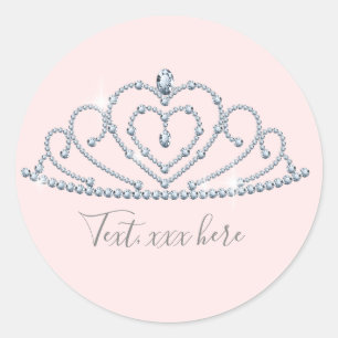 princess, crown, glitter crown, stickers