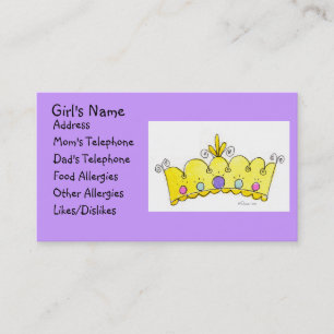 Princess Crown - Little Girls Card