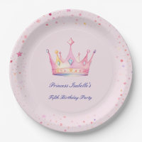 Princess Crown Pastel Pink Little Girl Birthday