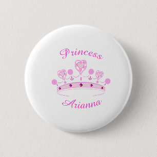 Princess Crown Personalized 2 Inch Round Button