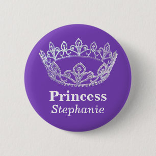 Princess Crown Pin Button