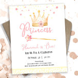 Princess Crown Pink 1st Girl Birthday Budget<br><div class="desc">Cute watercolor Princess Crown with wand Birthday watercolor artwork.  Children's Princess birthday theme. Easy to personalize. Also available as a digital download!</div>