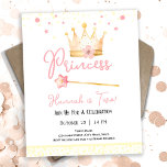 Princess Crown Pink 2nd Girl Birthday Budget<br><div class="desc">Cute watercolor Princess Crown with wand Birthday watercolor artwork.  Children's Princess birthday theme. Easy to personalize. Also available as a digital download!</div>