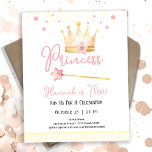 Princess Crown Pink 3rd Girl Birthday Budget<br><div class="desc">Cute watercolor Princess Crown with wand Birthday watercolor artwork.  Children's Princess birthday theme. Easy to personalize. Also available as a digital download!</div>