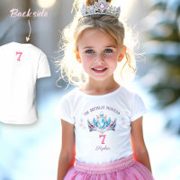 Princess Crown Pink Blue Purple Birthday Girl Name