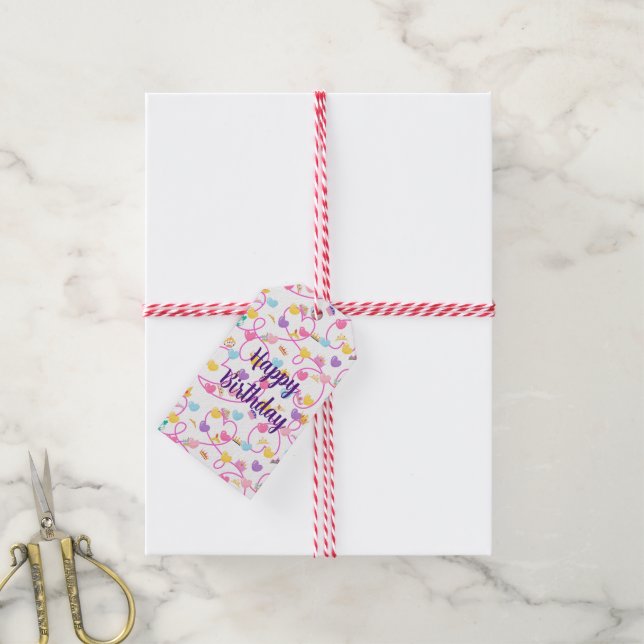 Princess Crown Pink Gift Tag (With Twine)
