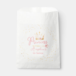 Princess Crown Pink Little Girl Birthday  Favour Bag