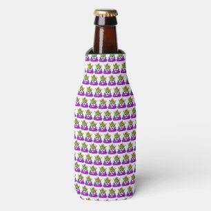 Princess Crown Rainbow Emoji Poop Bottle Cooler