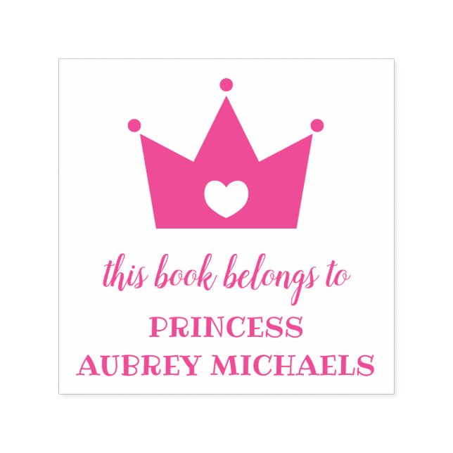 Princess Crown - This Book Belongs To Self-inking Stamp (Design)