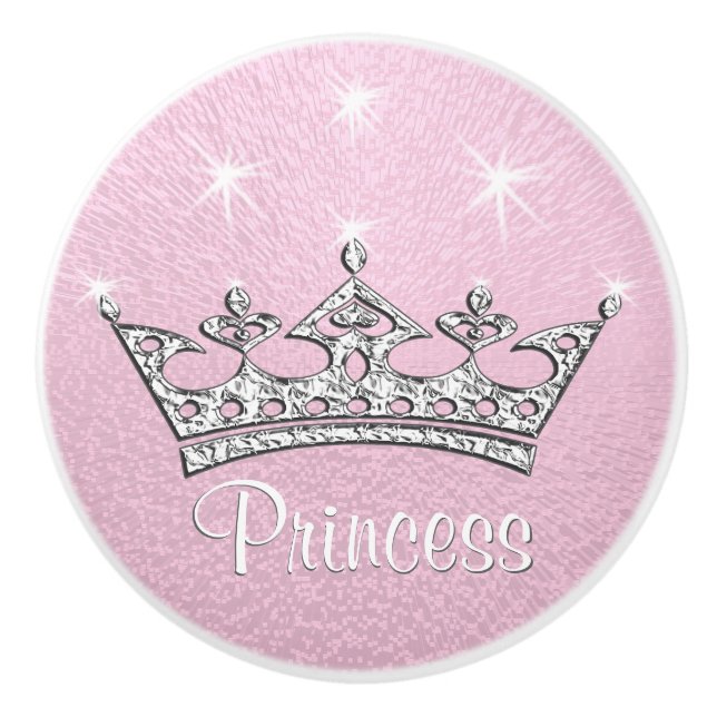 Princess Custom Pink Knobs for Furniture, Cabinets (Front)