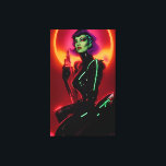 Princess Cybrella at the Cyberpunk Ball Canvas Print<br><div class="desc">Princess Cybrella at the Cyberpunk Ball.  2023,  Ken Gage.  Digital art: pop surrealism.</div>