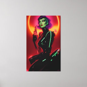 Princess Cybrella at the Cyberpunk Ball Canvas Print