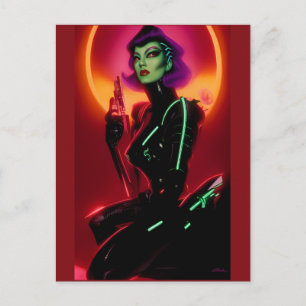 Princess Cybrella at the Cyberpunk Ball Postcard