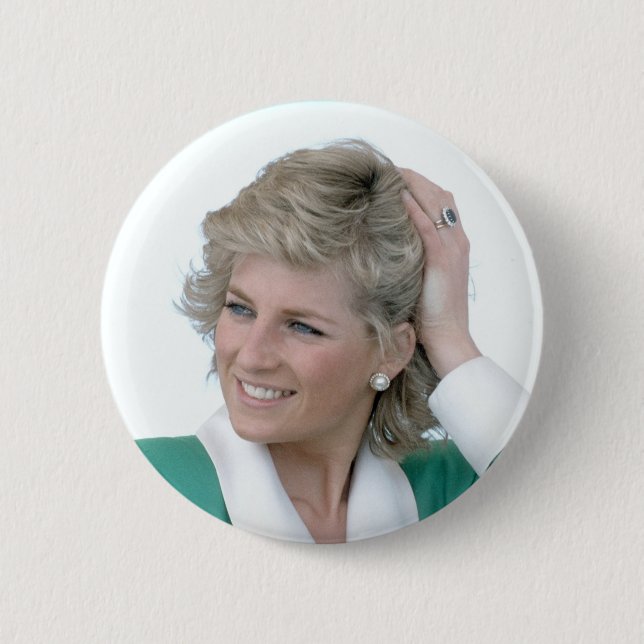 Princess Diana Australia 1988 2 Inch Round Button (Front)