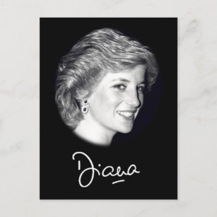 Princess Diana autograph Postcard