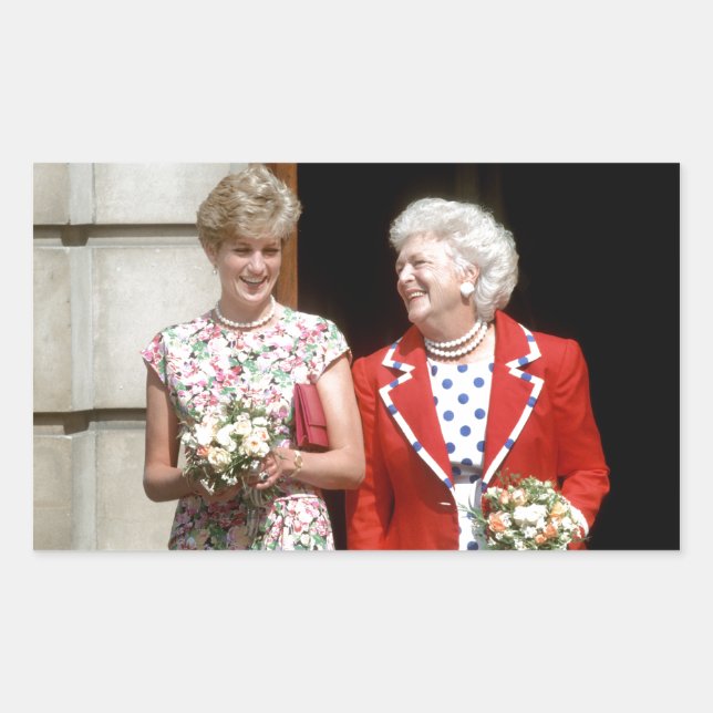 Princess Diana-Barbara Bush Sticker (Front)