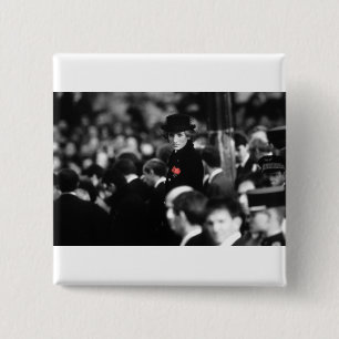Princess Diana - Poppy 2 Inch Square Button
