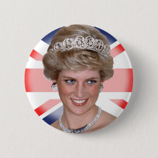 Princess Diana Union Jack 2 Inch Round Button