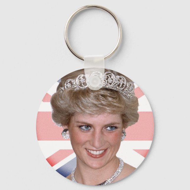 Princess Diana Union Jack Keychain (Front)