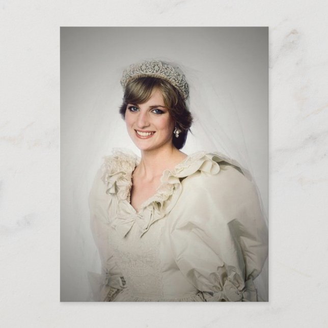 Princess Diana wedding portrait stylized Postcard (Front)